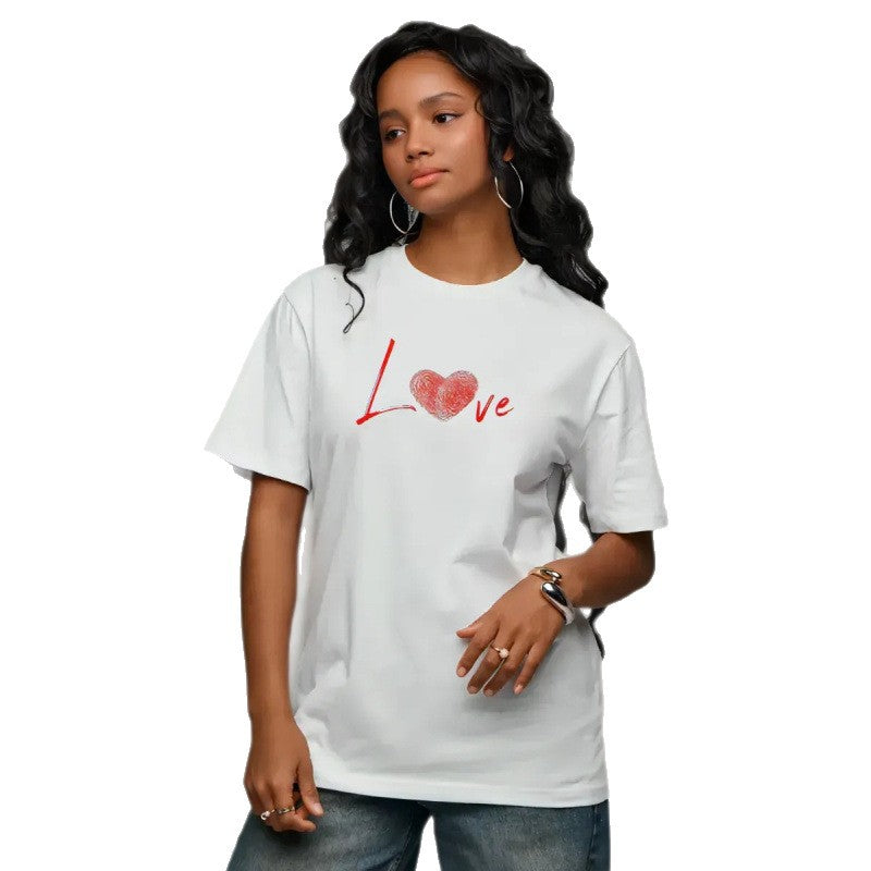Simple Cotton Short-sleeve T-shirt Top