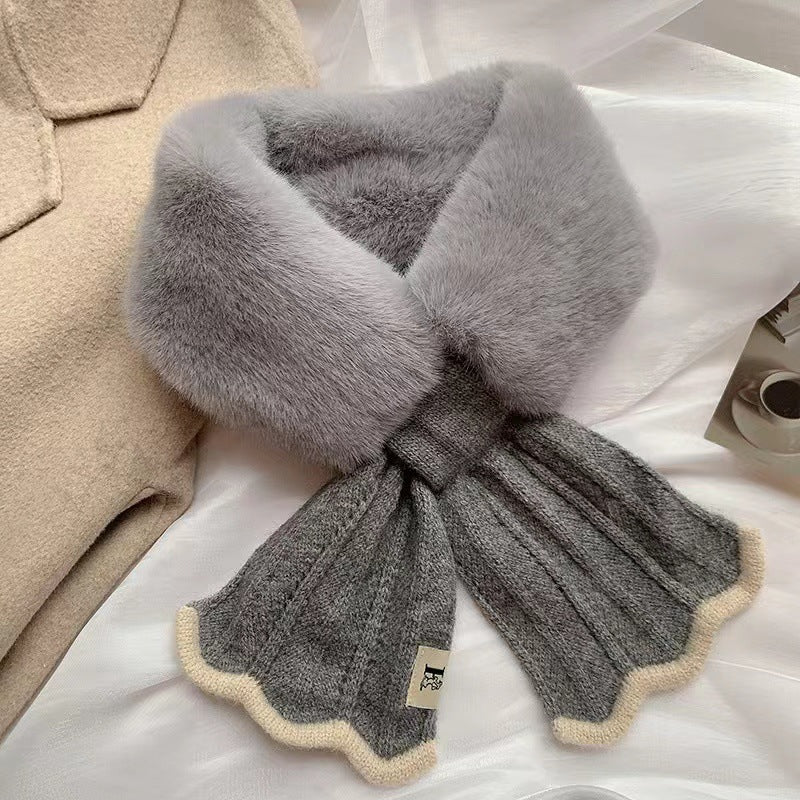 Women's All-match Plush Rex Rabbit Fur Scarf