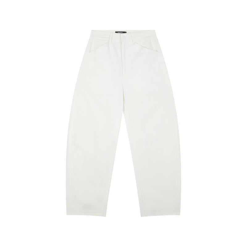 White Retro High Waist Wide Leg Jeans