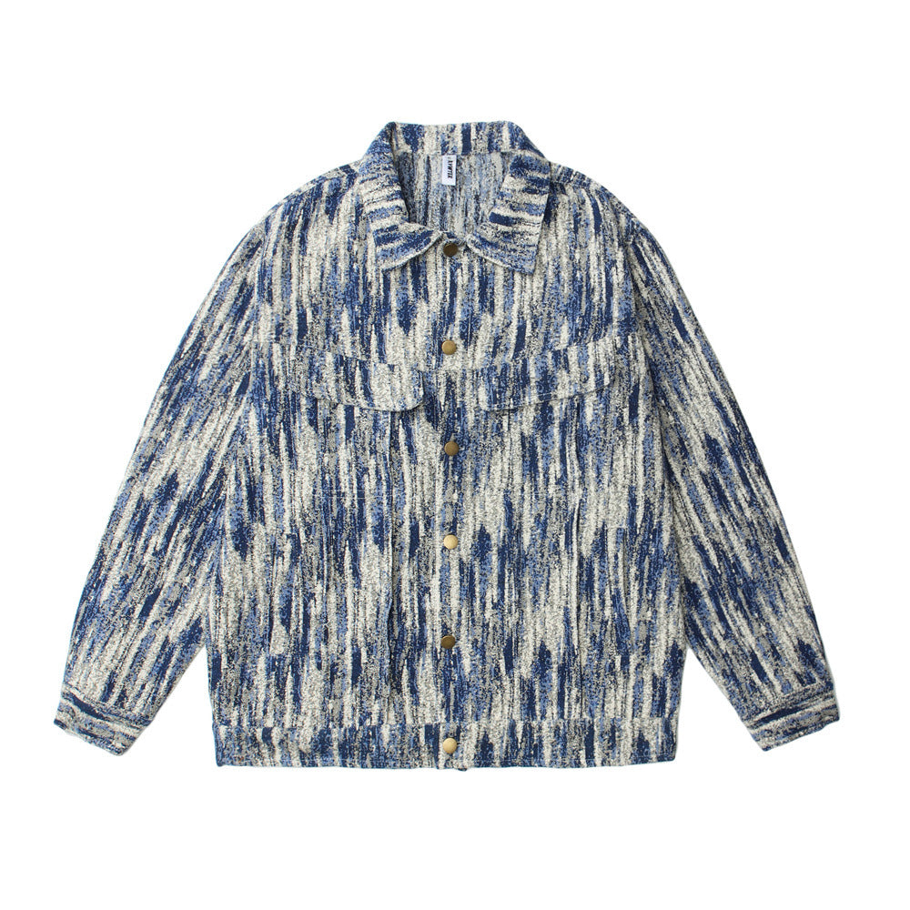 Tie-dye Gradient Jacket For Men