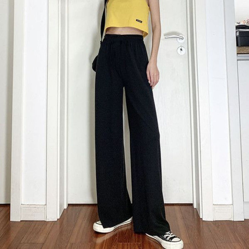 High Street Loose Wide Leg Leisure Ankle-tied Sweatpants