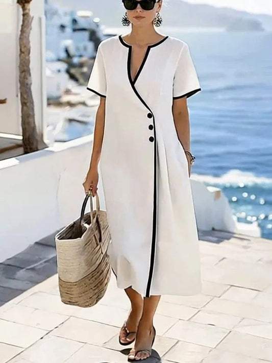 Mid-length New Linen-blend Midi Skirt
