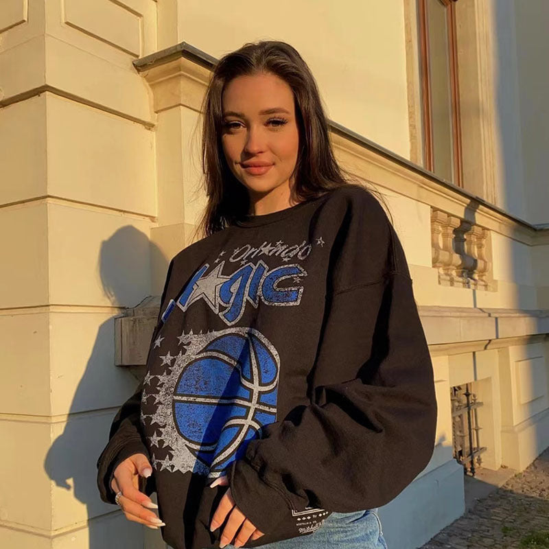 Women's Black Hooded Fleece Hooded Sweatshirt