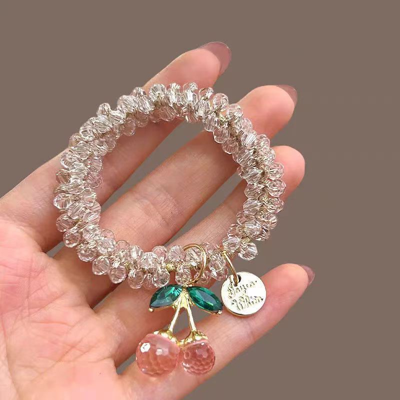 Sweet Cherry High Elastic Ponytail Hair Ring Bracelet Dual Purpose Hair Accessories