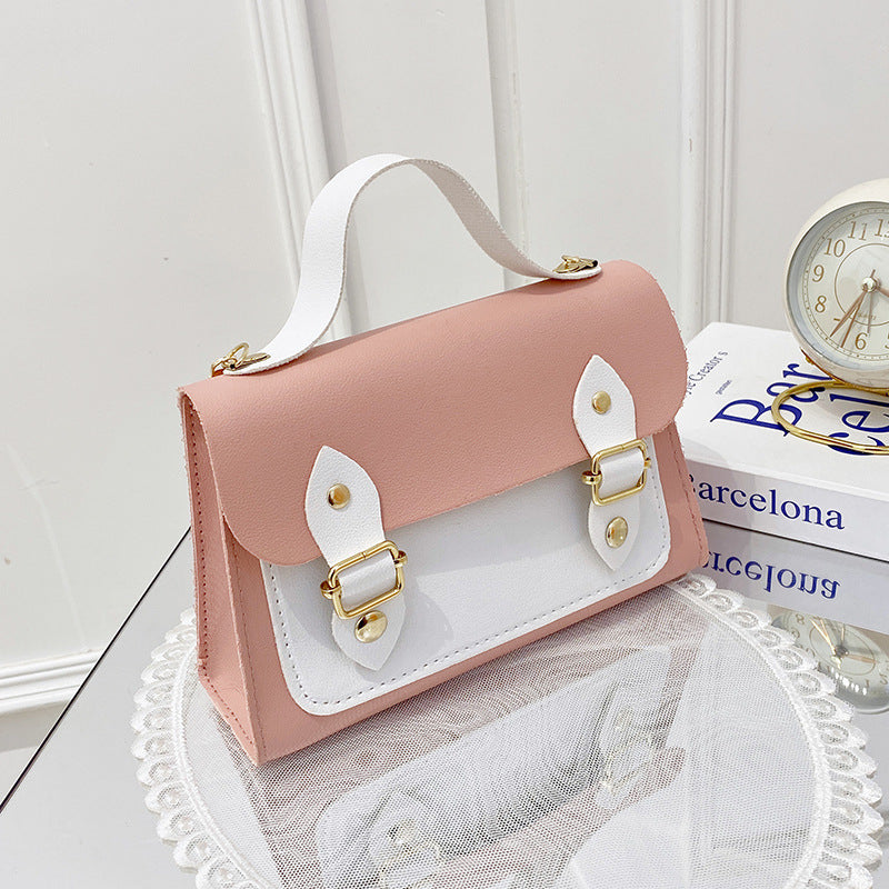 Clear Double Clasp Chain Portable Small Square Bag