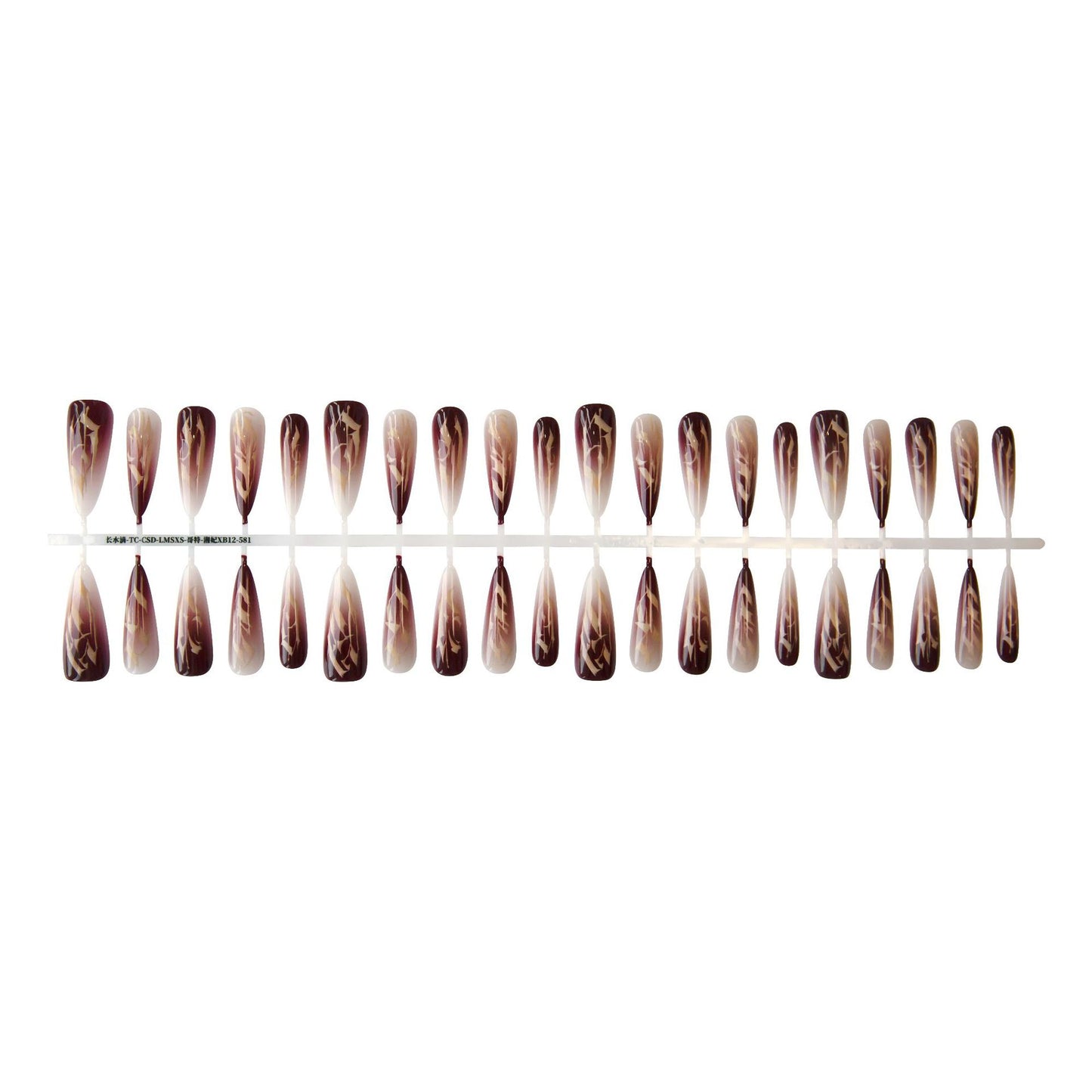 European And American Y2g Antique Ins Style Manicure Long Water Drops Frosted