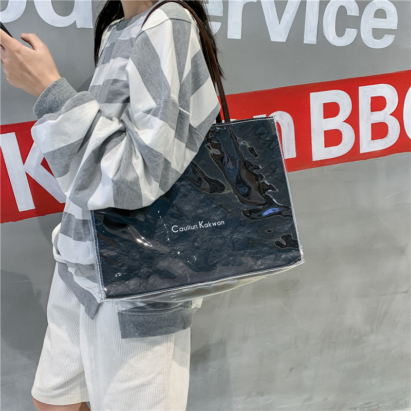 Kraft Paper Transparent Handbag Retro