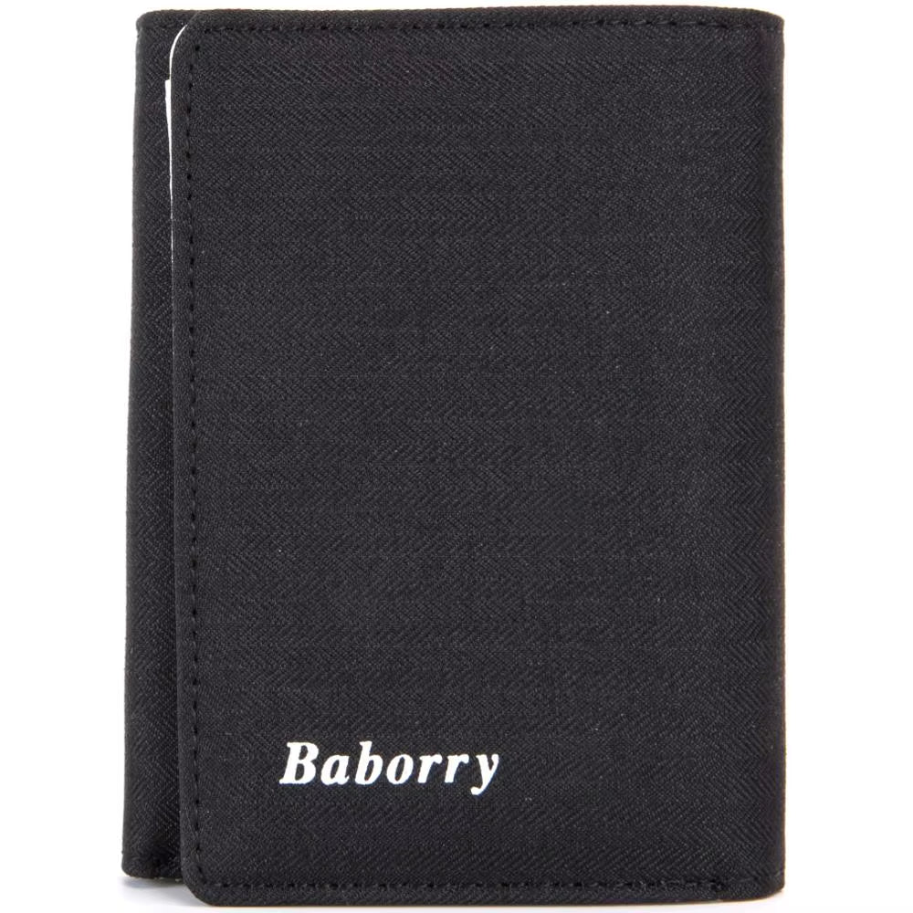 RFID Theft Protection Wallet Men'S Canvas Wallet Coin Purse Triple Folding Short Wallet Father’S Day Gift-123-10Sanze