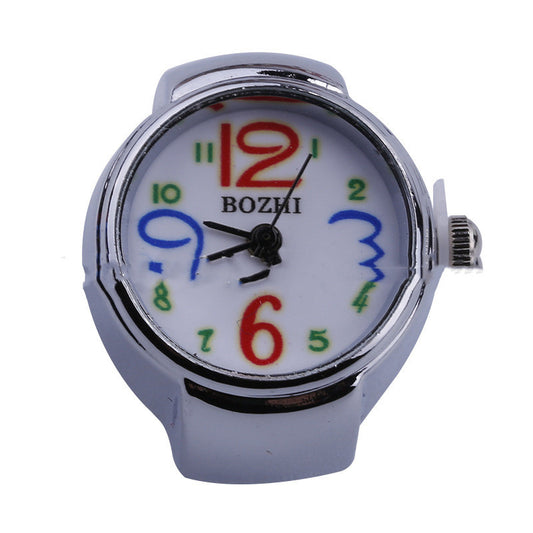 Popular Ring Watch Colorful Digital Fashion Round Disc Ring Watch