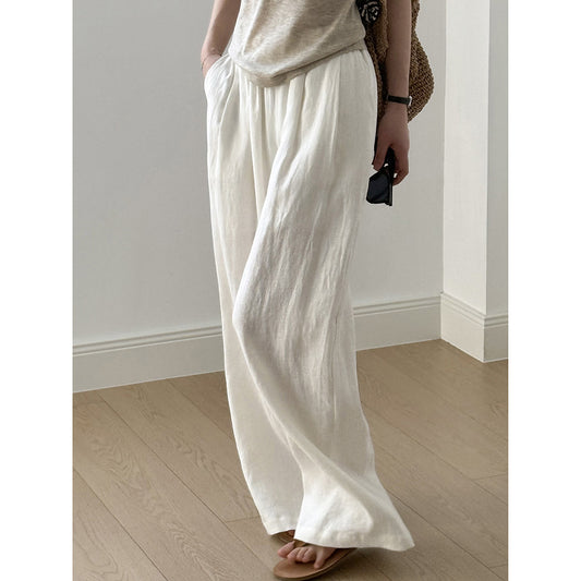 Thin Drape Slim-fit Wide-leg Pants