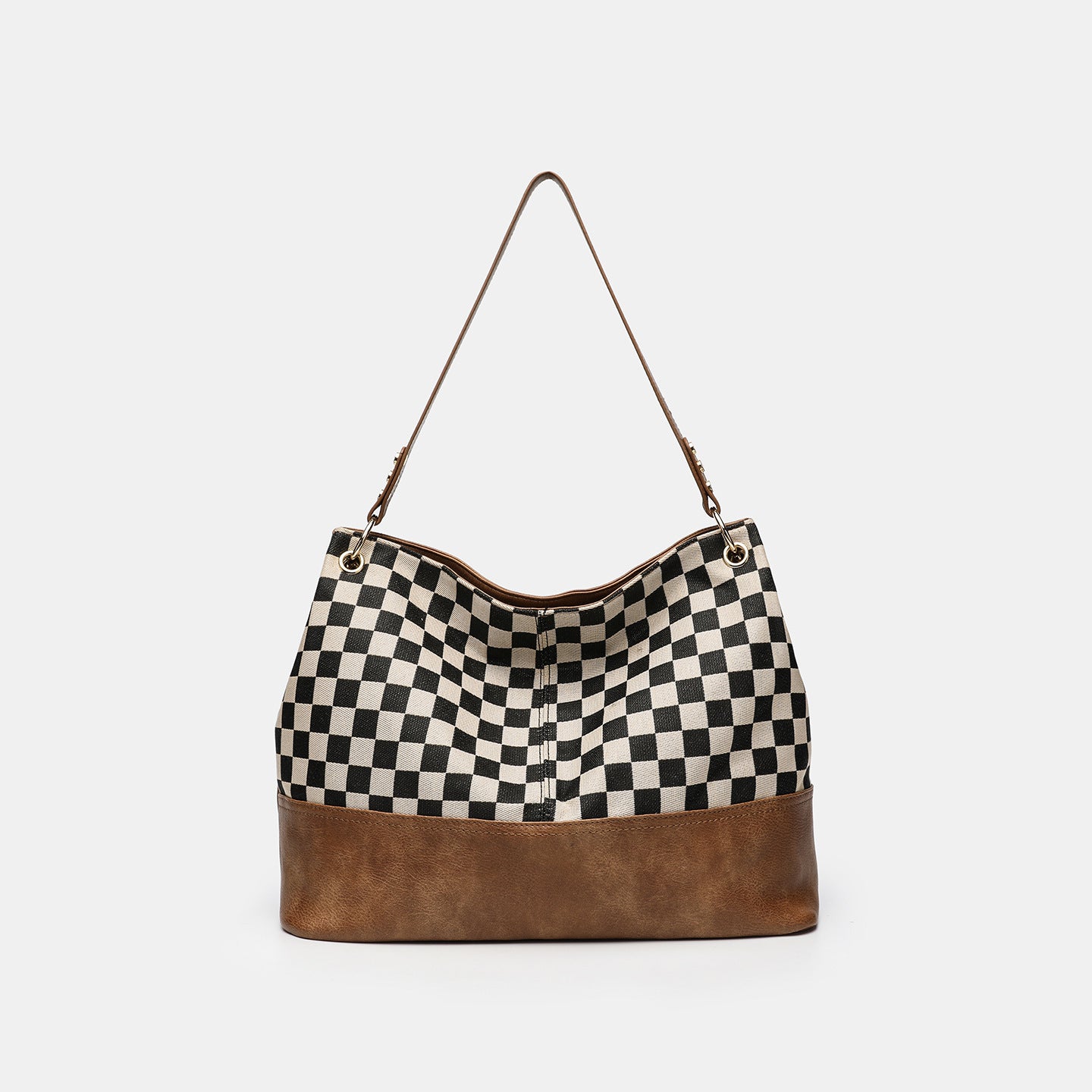 One-shoulder Canvas PU Stitching Special-interest Design Crossbody Bag