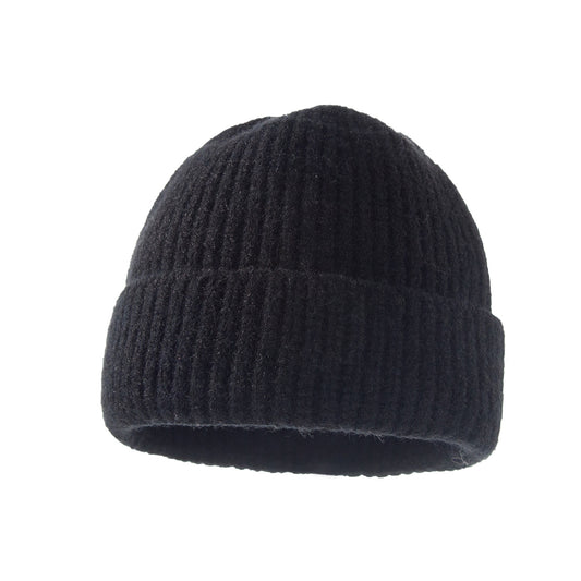 Autumn And Winter Acrylic Wool Warm Plain Hat