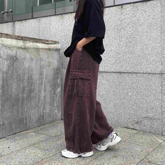 Korean Ins Japanese Retro Loose Wide Leg Pants