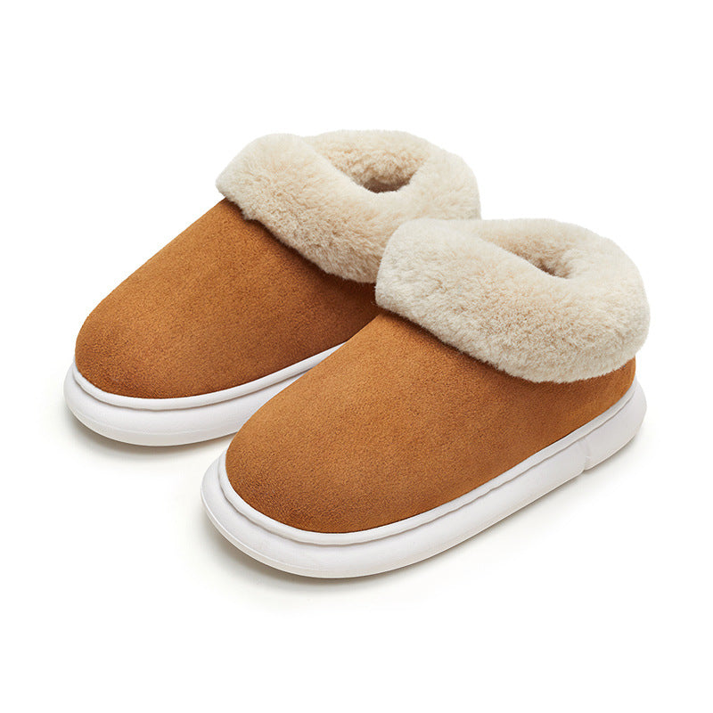 Outer Wear Snow Warm Stepping Shit Sense Thick Bottom Cotton Slippers