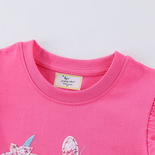 Embroidered Pattern Kids' Short-Sleeve T-Shirt