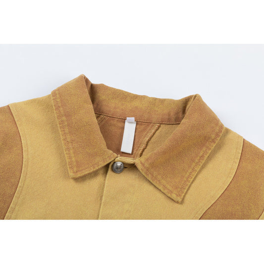 Color Contrast Patchwork Couple Coat Jacket