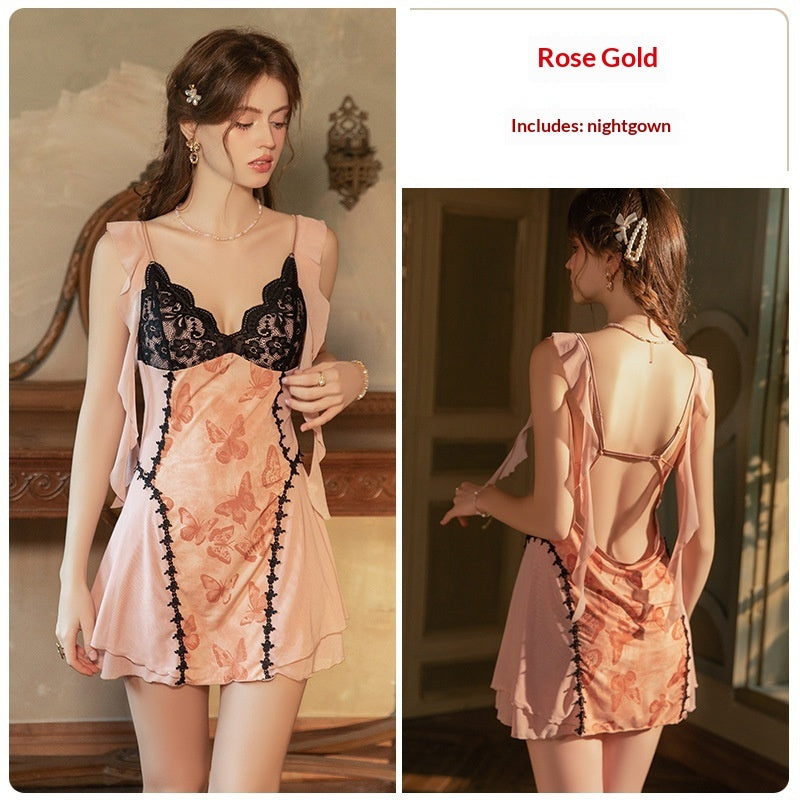 Lace Backless Camisole With Built-in Chest Pads For A Seductive Comfy Look