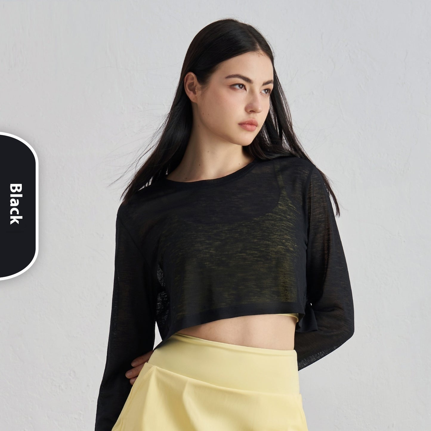 Bundle Garn Forår Og Sommer Løs Midriff Outfit Sport Langærmet Overtøj