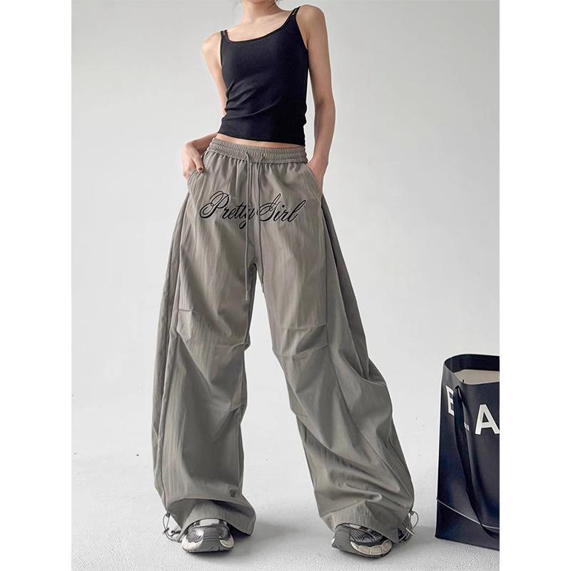 Men's And Women's Letter Embroidery Retro Paratrooper Pants