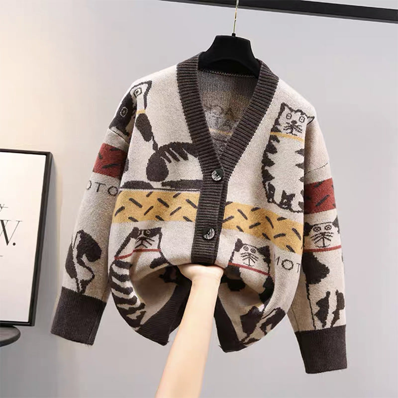 Women's SpringAutumn Sweater Cardigan Outerwear Extra-Thickness