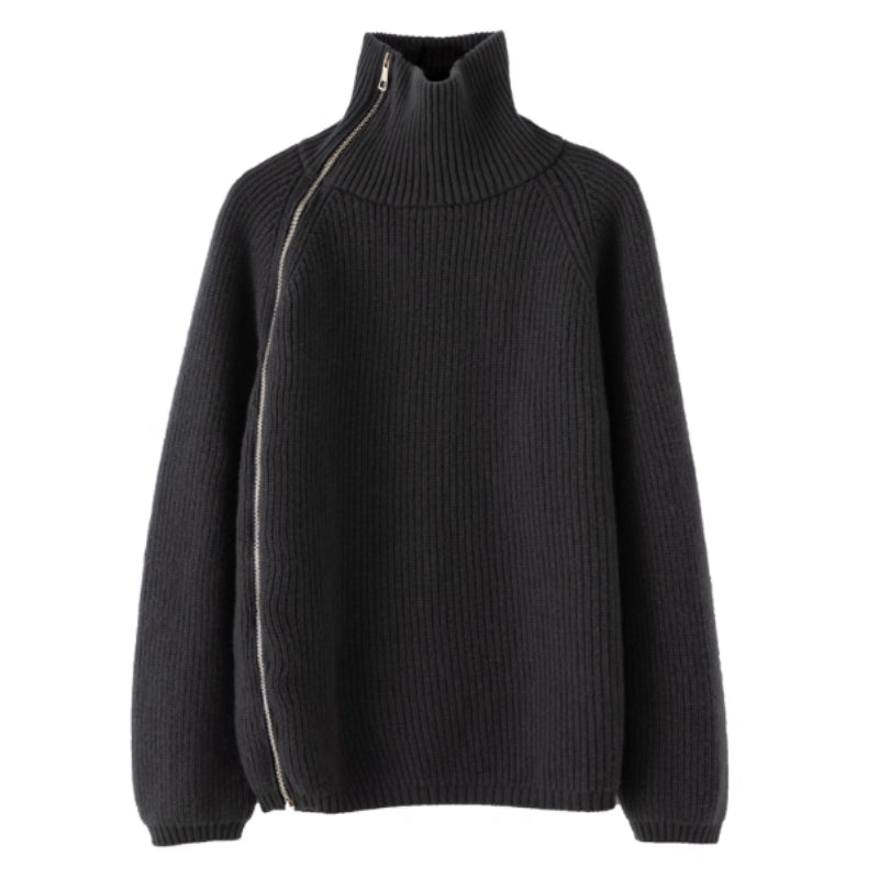 Ladies High Neck Long Sleeve Sweater