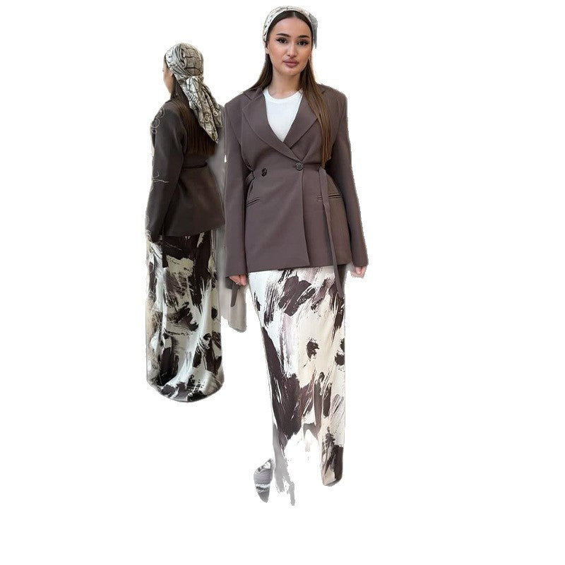 Elegant And Stylish Printed Skirt Set For Women