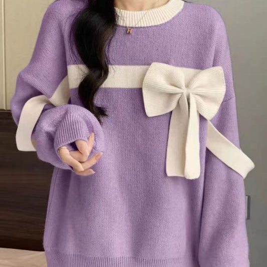 Women's Sweater Stitching Butterfly Autumn And Winter