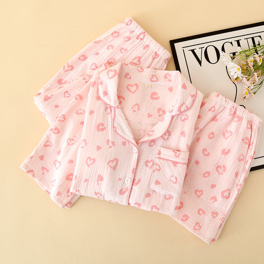 Women's Crepe Cotton Yarn Fashion Three-piece Set