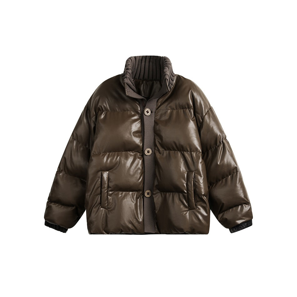 Cotton-padded Coat Stand-up Collar Thermal Loose Fashionable Jacket