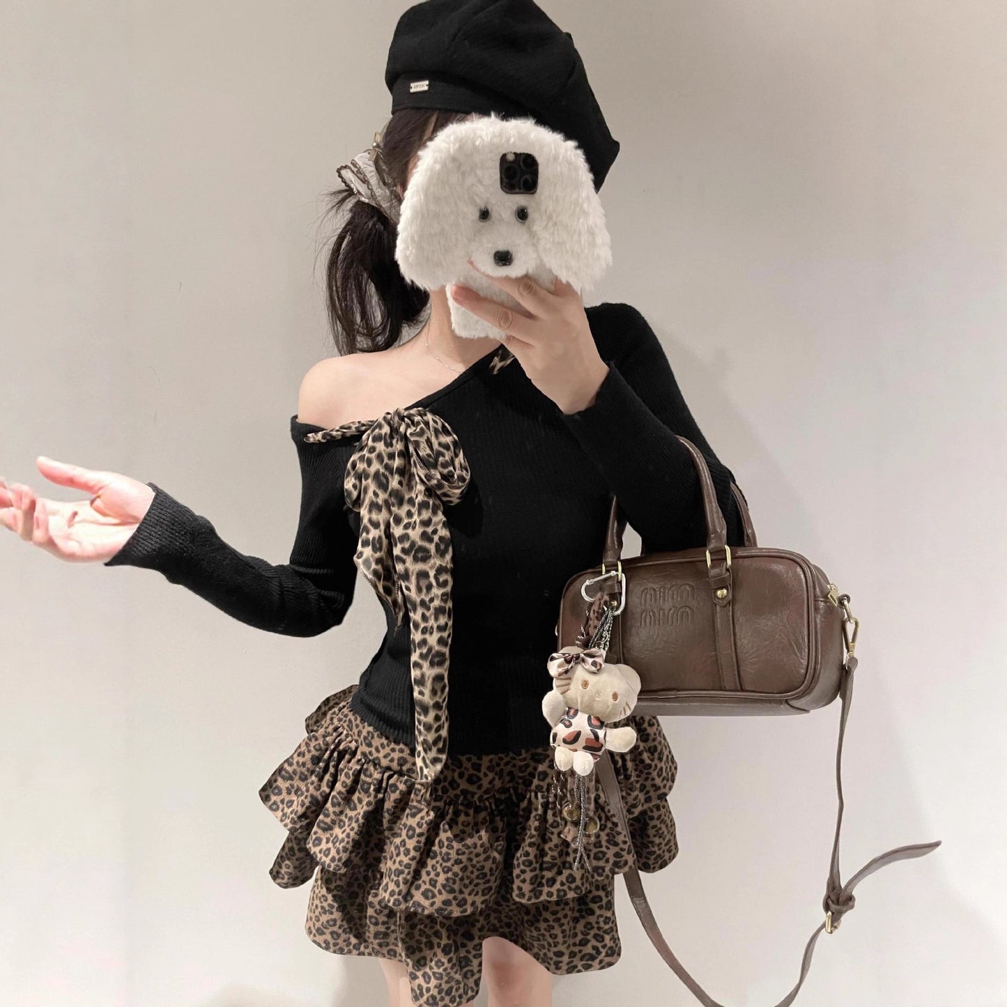 Strappy Long-sleeved Women's Autumn Pure Desire Hot Girl Fitted Top