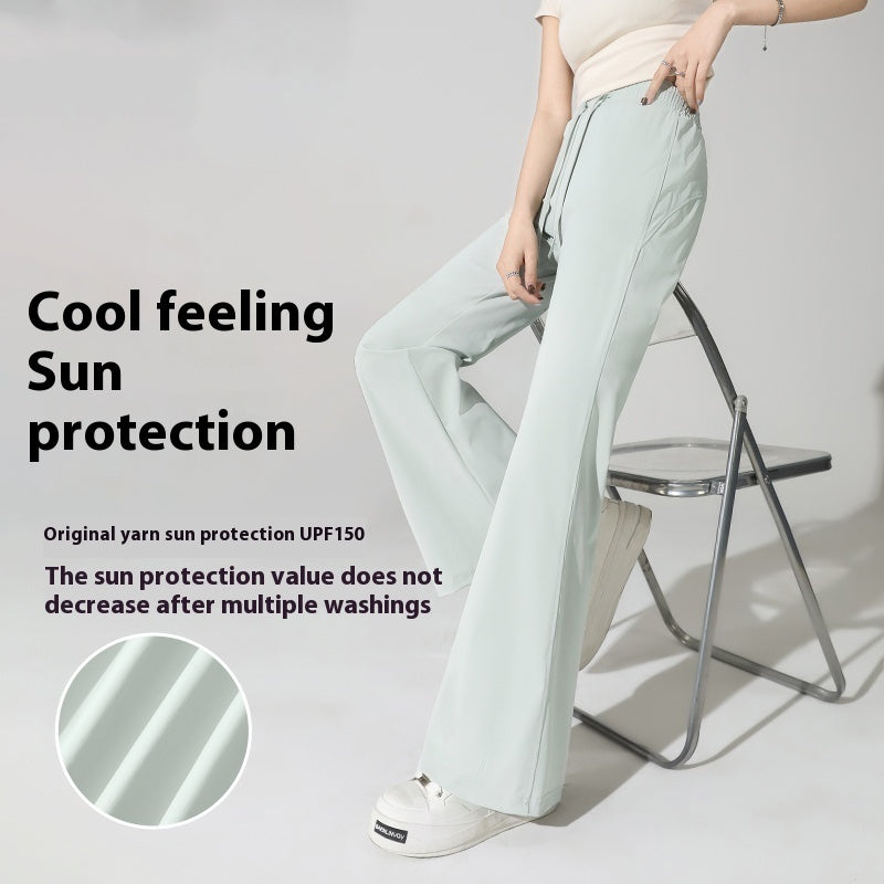 UPF150 Cool Bootcut Trousers Slim Elastic Casual Pants