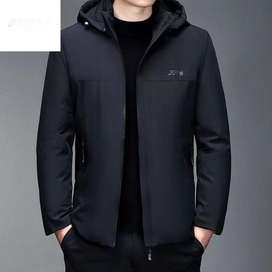 Men's Cotton Jacket Hooded Thick Long Sleeves Winter
