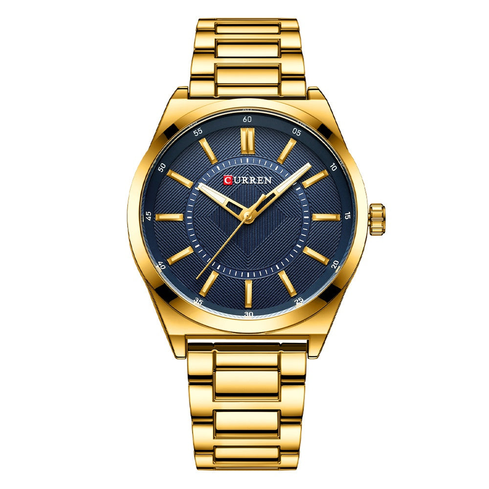 Mens Simple Business Waterproof Bar-Clasp Watch
