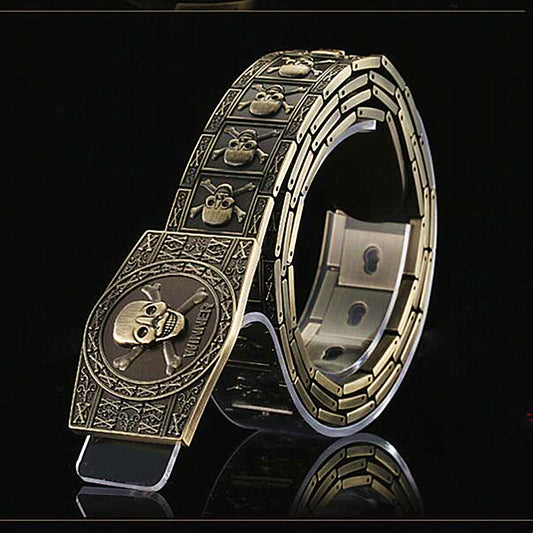 Skeleton Metal Belt Casual Versatile Punk Motorcycle Waist
