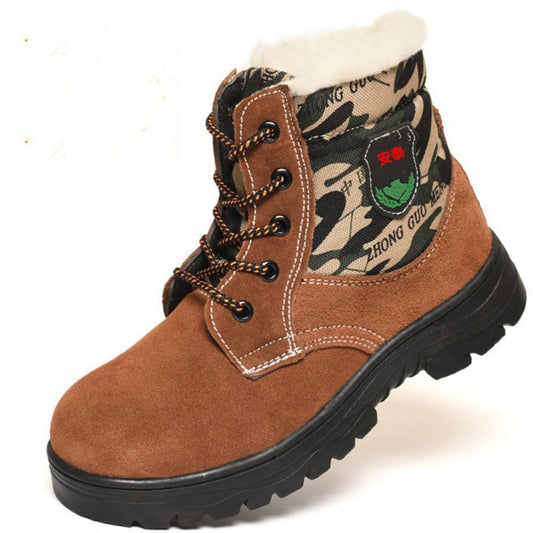 Camouflage Cotton Shoes Prevent Impact And Keep Warm