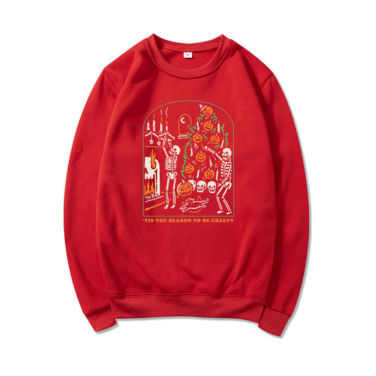 Tis The Season To Be Creepy Halloween Sweatshirt Funny Ha Llo