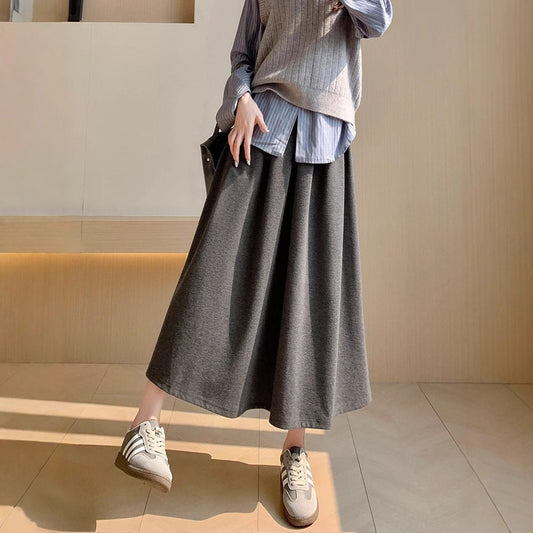 High-waisted Figure-flattering A-line Maxi Skirt