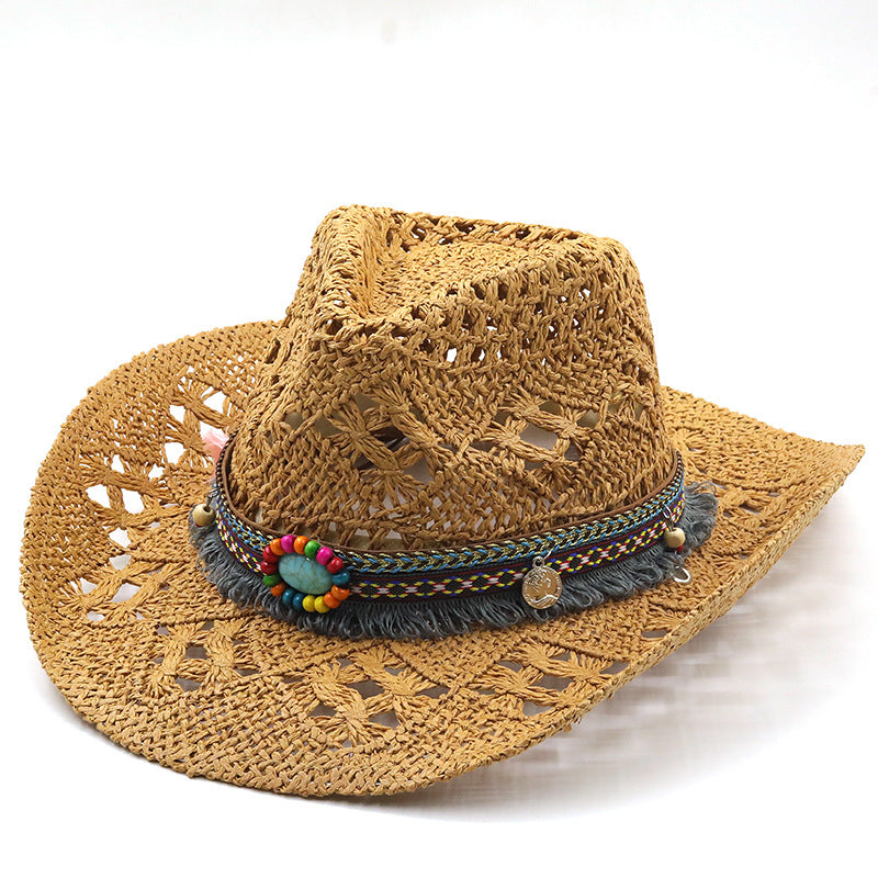 Natural Salt Grass Hand-knitted Western Cowboy Hat