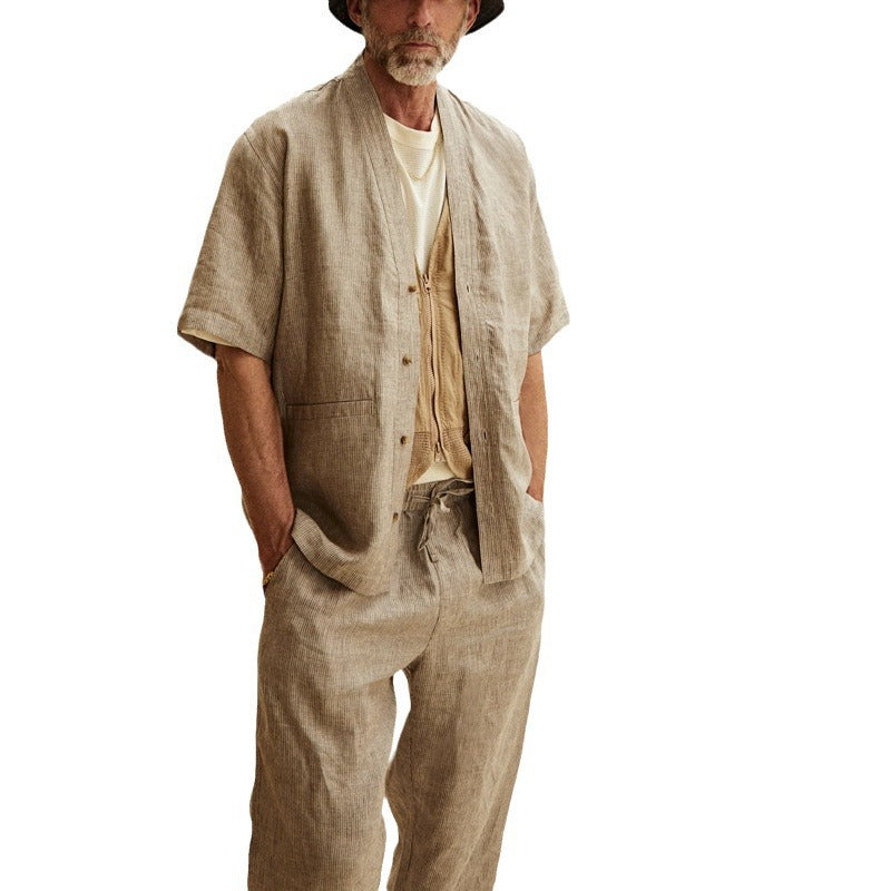 Men's Linen Summer Casual Suit
