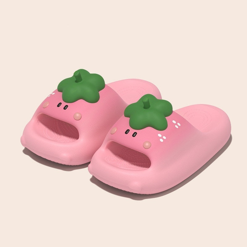 Cute Cartoon Eggplant Slippers For Women Summer Style