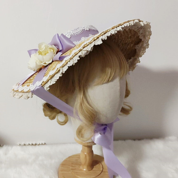 Hanyang Eclectic Flat Top Sun Hat Pastoral Style