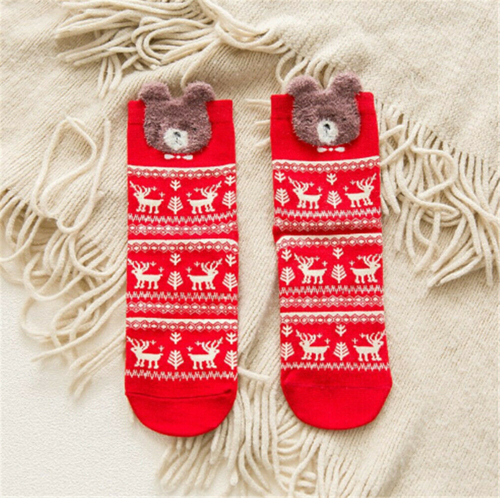 Colorful cotton red socks