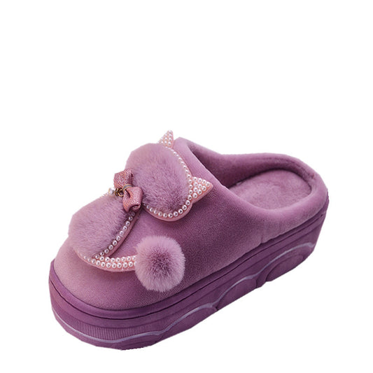 Women's thick-soled fur shoes