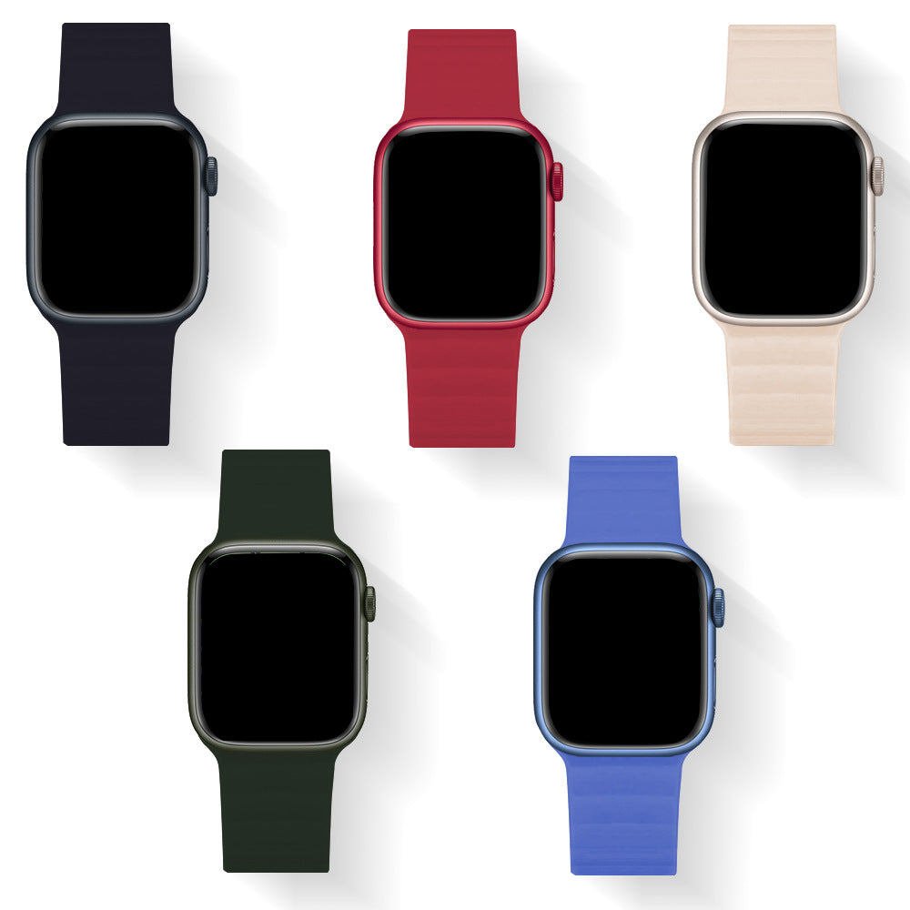 Simple Magnetic One-piece Silicone Watch Strap