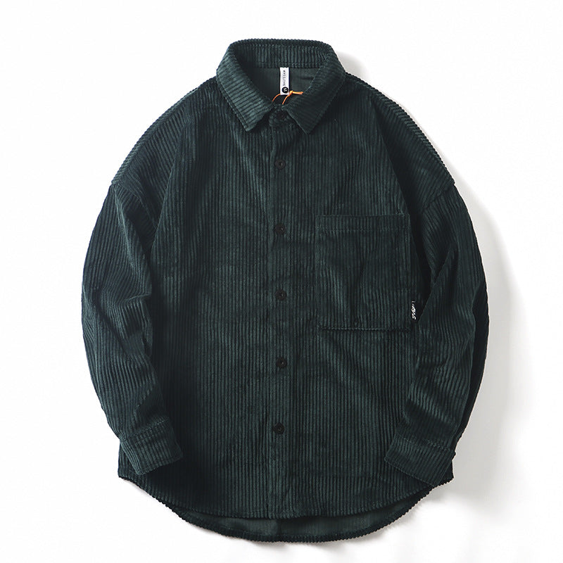 Men's Fashion Corduroy Fabric Long Sleeve