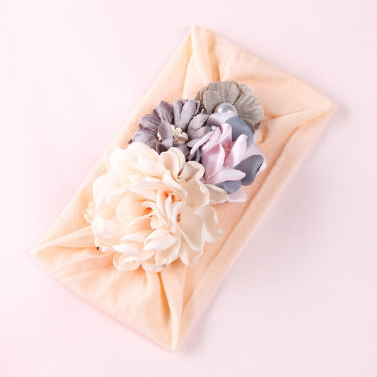 Headdress silk stitching flower princess hair band