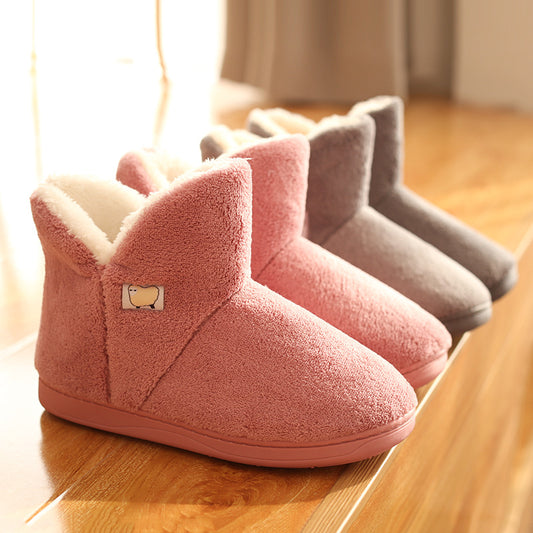 Thicken indoor warmth couple autumn and winter confinement shoes