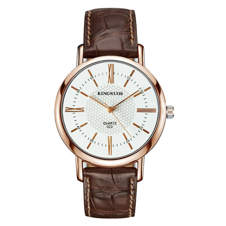 Fashionable Rose Gold Roman Digital Belt Couple Student Belt Watch Factory Direct Sales