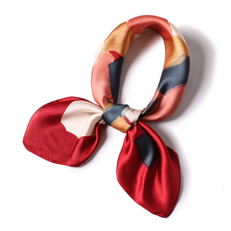Personalized printed satin silk graffiti scarf