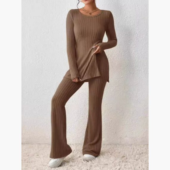 Polyester Women's Clothing Solid Color Casual Slim New Fashion Women Elegant Outfit